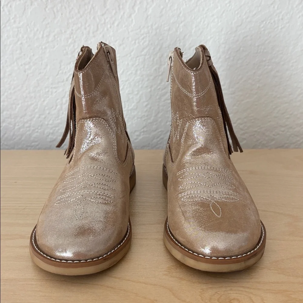 Elephantito Hannah Suede Leather Boot Metallic Blush